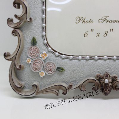 廠家直銷歐式古典8寸樹脂相框 家居與婚慶的絕美點(diǎn)綴